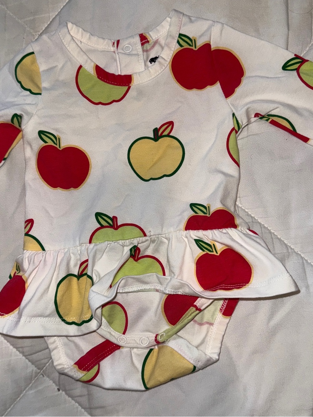 Monica + Andy Apple Peplum Bodysuit
